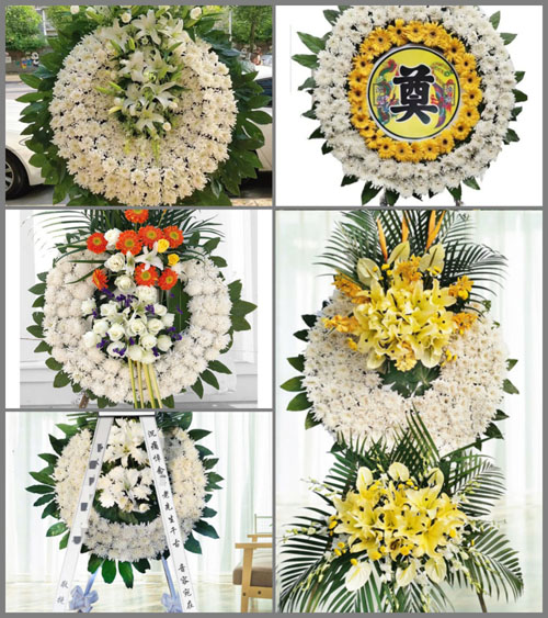 山东青岛平度市李园街道曲家烟村花圈速递